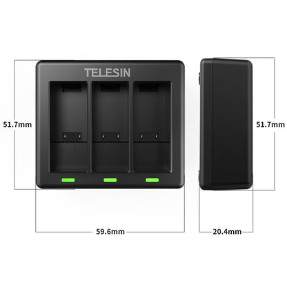 TELESIN AT1103 Triple Channel Battery Charger for GoPro HERO 9 Black Battery Charger