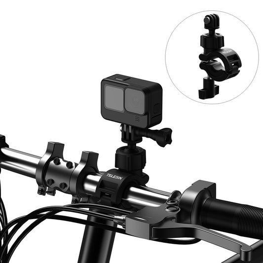 TELESIN DJ-HBM-001 360&#176; Rotation Holder Bike Bicycle Motorcycle Handlebar Mount for GoPro Insta360 Osmo Action Mobile Phone