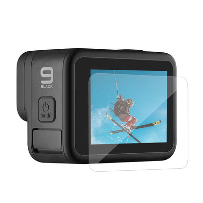 TELESIN GP-FLM-901 High Hardness Anti-explosion Tempered Glass Camera Lens Back Screen Protector Film + PET Soft Front Screen Protector for GoPro Hero 10/9