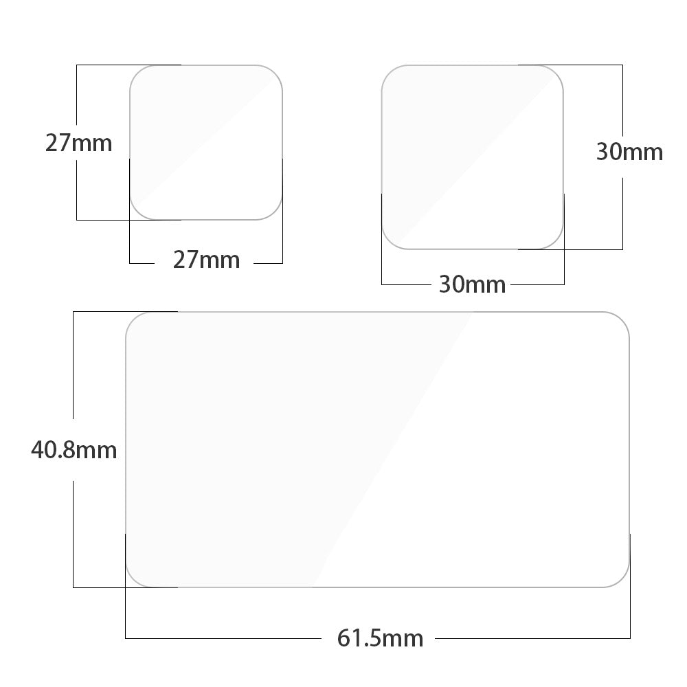 TELESIN GP-FLM-901 High Hardness Anti-explosion Tempered Glass Camera Lens Back Screen Protector Film + PET Soft Front Screen Protector for GoPro Hero 10/9