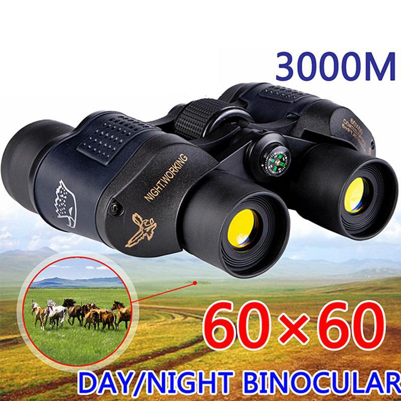 60x60 Night Vision 60X60 3000M HD Ultra-Clear Red Film Binoculars Telescope with Coordinates