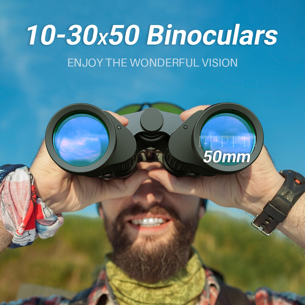 APEXEL 10-30X50 Zoom Telescope Outdoor HD Binoculars Large Eyepiece Waterproof Telescope for Bird Watching Concert Hunting