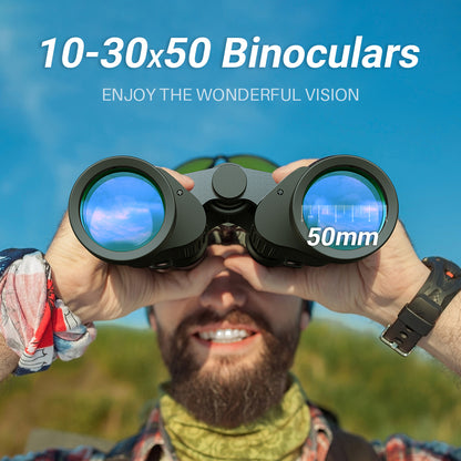 APEXEL 10-30X50 Zoom Telescope Outdoor HD Binoculars Large Eyepiece Waterproof Telescope for Bird Watching Concert Hunting
