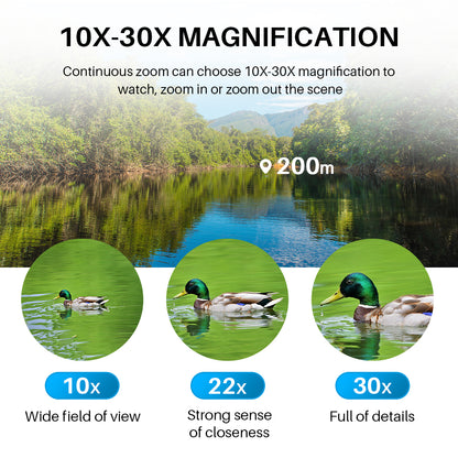 APEXEL 10-30X50 Zoom Telescope Outdoor HD Binoculars Large Eyepiece Waterproof Telescope for Bird Watching Concert Hunting