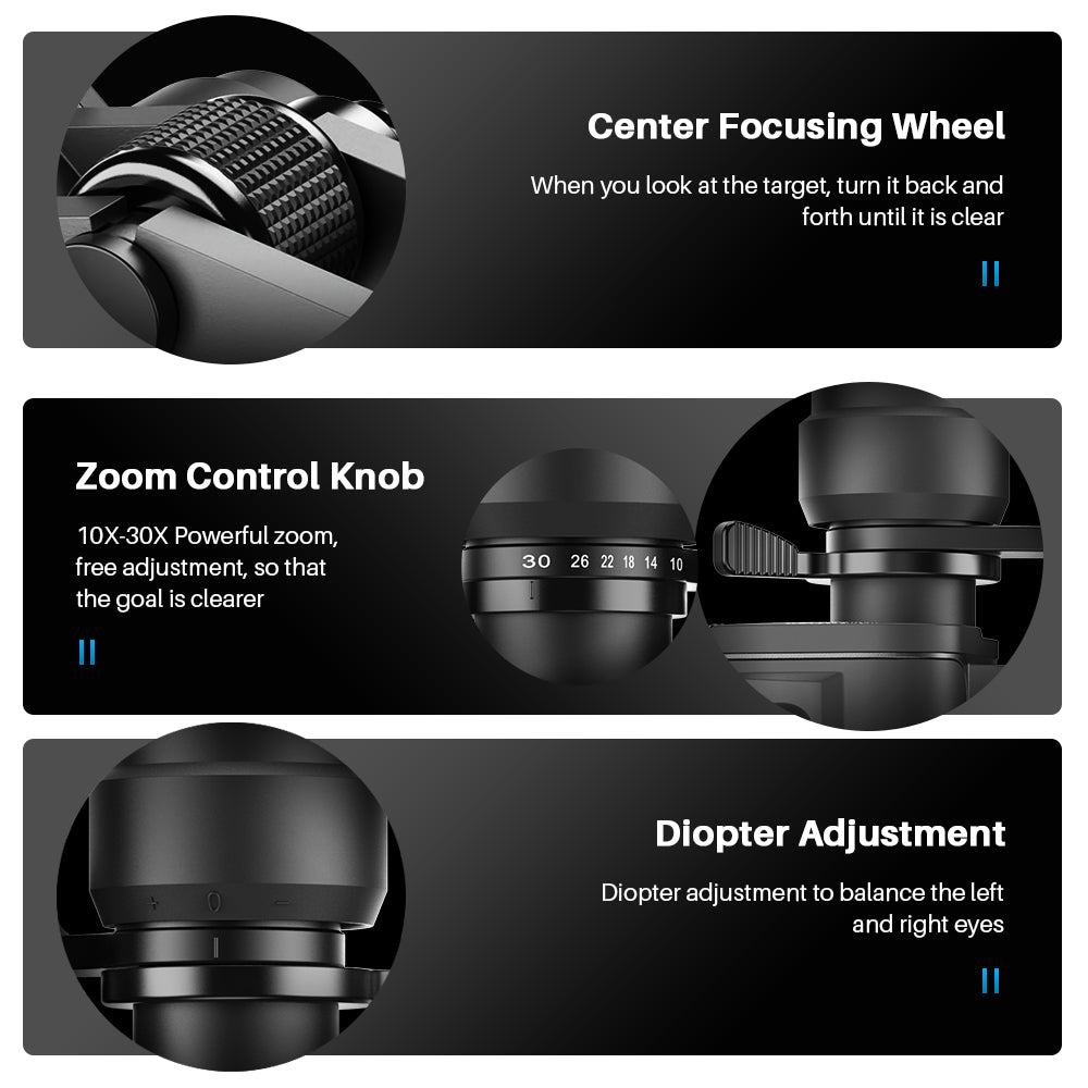 APEXEL 10-30X50 Zoom Telescope Outdoor HD Binoculars Large Eyepiece Waterproof Telescope for Bird Watching Concert Hunting