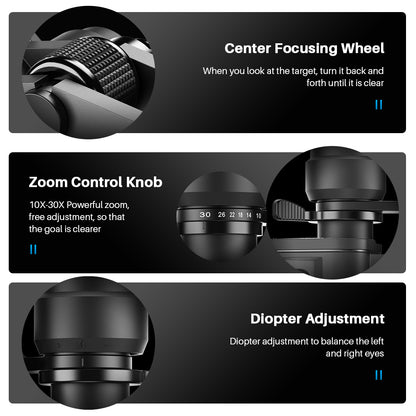 APEXEL 10-30X50 Zoom Telescope Outdoor HD Binoculars Large Eyepiece Waterproof Telescope for Bird Watching Concert Hunting
