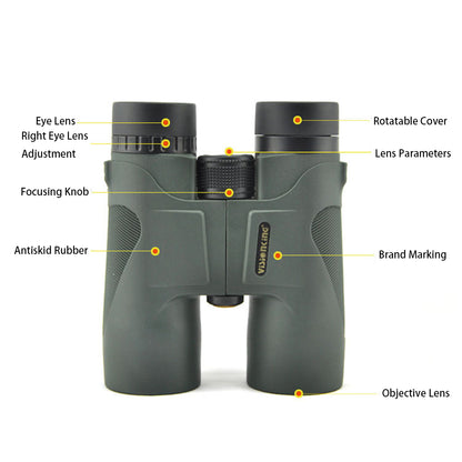 VISIONKING 10X42H Hunting Binoculars Multicoated Lens Waterproof Telescope with Lanyard