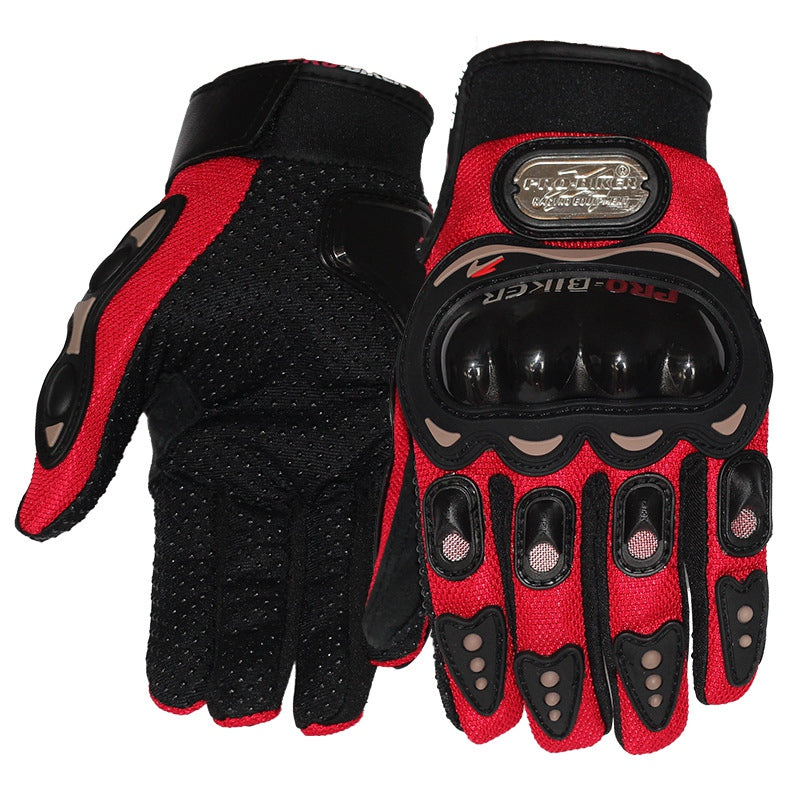 RIDING TRIBE MCS-01C 1 Pair Waterproof Warm Motorcycle Riding Gloves Outdoor Motocross Full Finger Protection Gloves