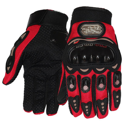 RIDING TRIBE MCS-01C 1 Pair Waterproof Warm Motorcycle Riding Gloves Outdoor Motocross Full Finger Protection Gloves