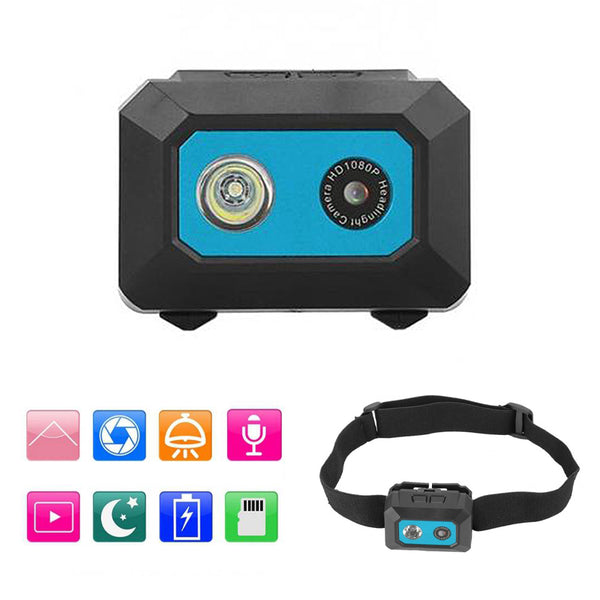 F18 HD 1080P Sports DV Camera Head-mounted DVR Action Camera Night Vision Video Camcorder with LED Headlight