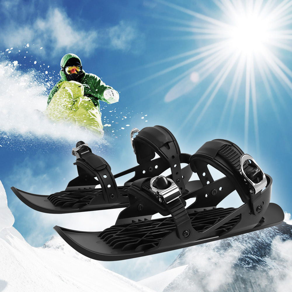 1 Pair Kids Ski Skates Ski-board Shoes Adjustable Mini Snowboard Shoes Children Outdoor Winter Sports Walking Skiing Shoes
