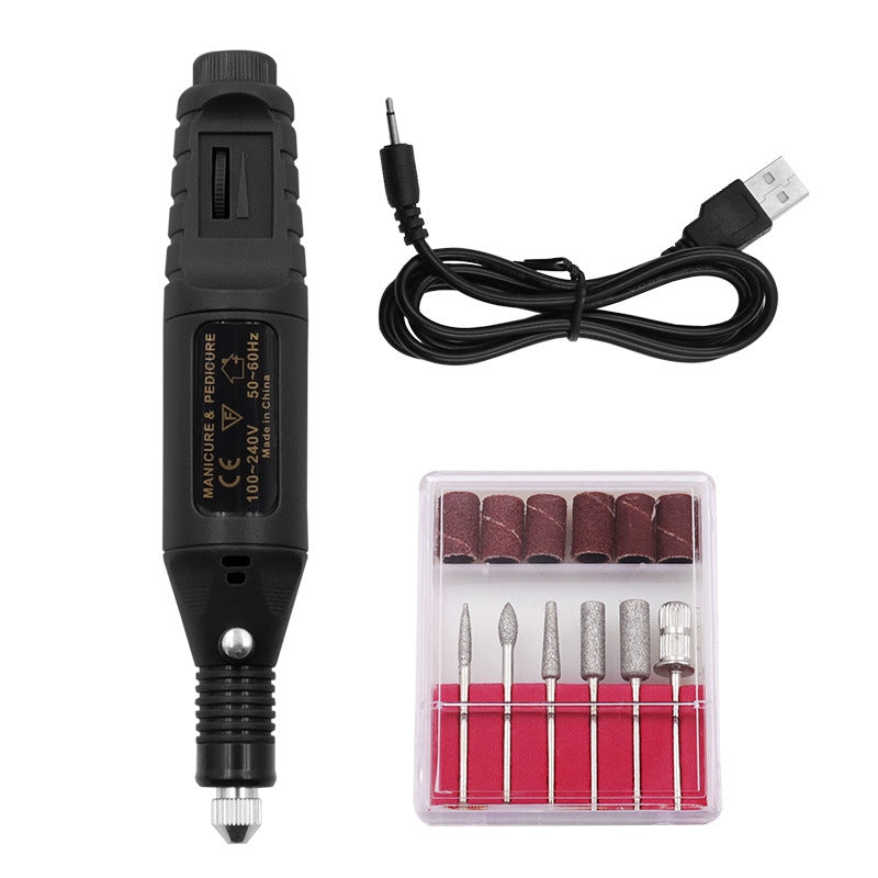 Electric Nail File Set USB Rechargeable Electric Nail File Hand Foot Care Tool for Nail Grind Trim Polish