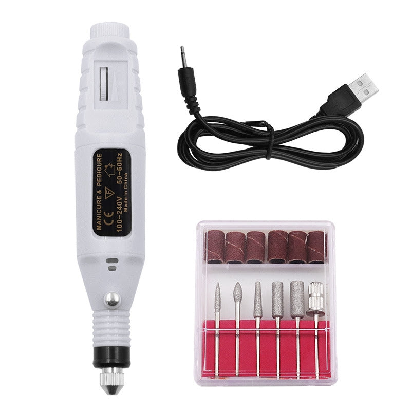Electric Nail File Set USB Rechargeable Electric Nail File Hand Foot Care Tool for Nail Grind Trim Polish