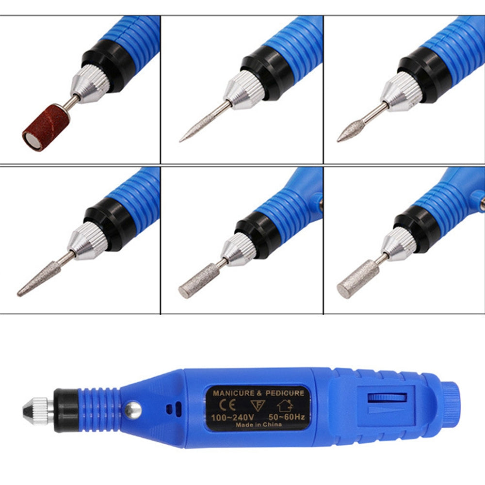 Electric Nail File Set USB Rechargeable Electric Nail File Hand Foot Care Tool for Nail Grind Trim Polish