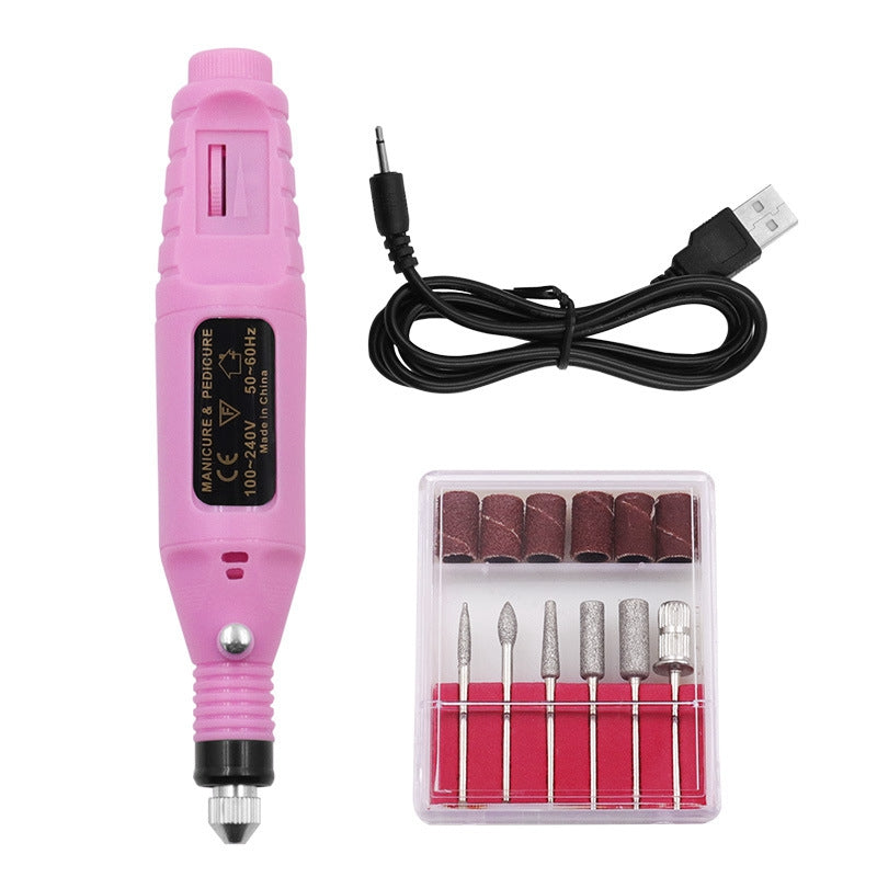 Electric Nail File Set USB Rechargeable Electric Nail File Hand Foot Care Tool for Nail Grind Trim Polish