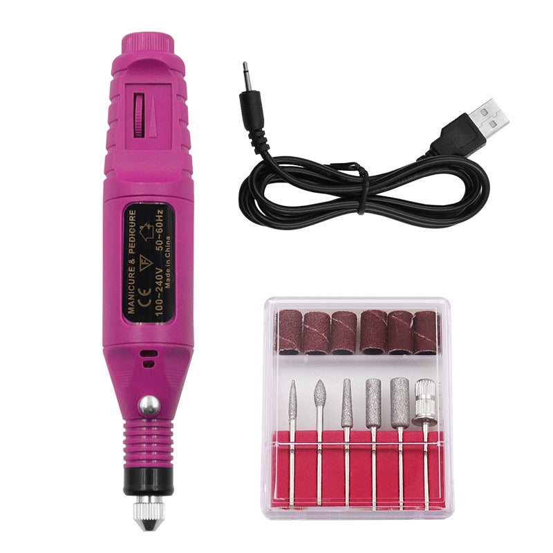 Electric Nail File Set USB Rechargeable Electric Nail File Hand Foot Care Tool for Nail Grind Trim Polish