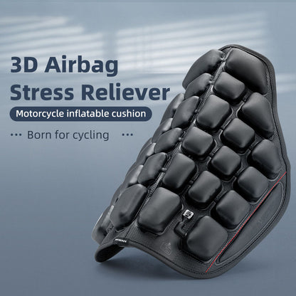 ROCKBROS Inflatable Seat Cushion Air Fillable Cooling Down Air Seat Pad Pressure Relief Ride Touring Saddle Cover for Motorcycle Scooter
