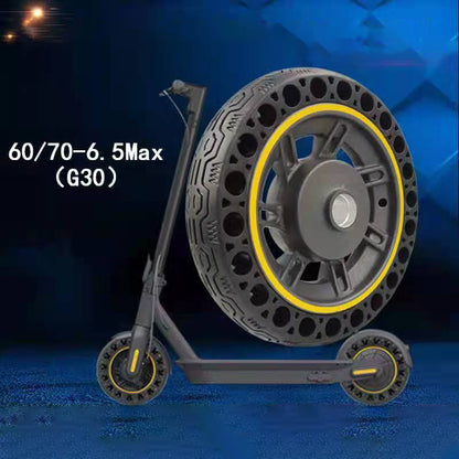 60/70-6.5 Scooter Tire Tubeless Explosion-proof Electric Bicycle Scooter Wear-resistant Solid Wheel for Ninebot Max G30