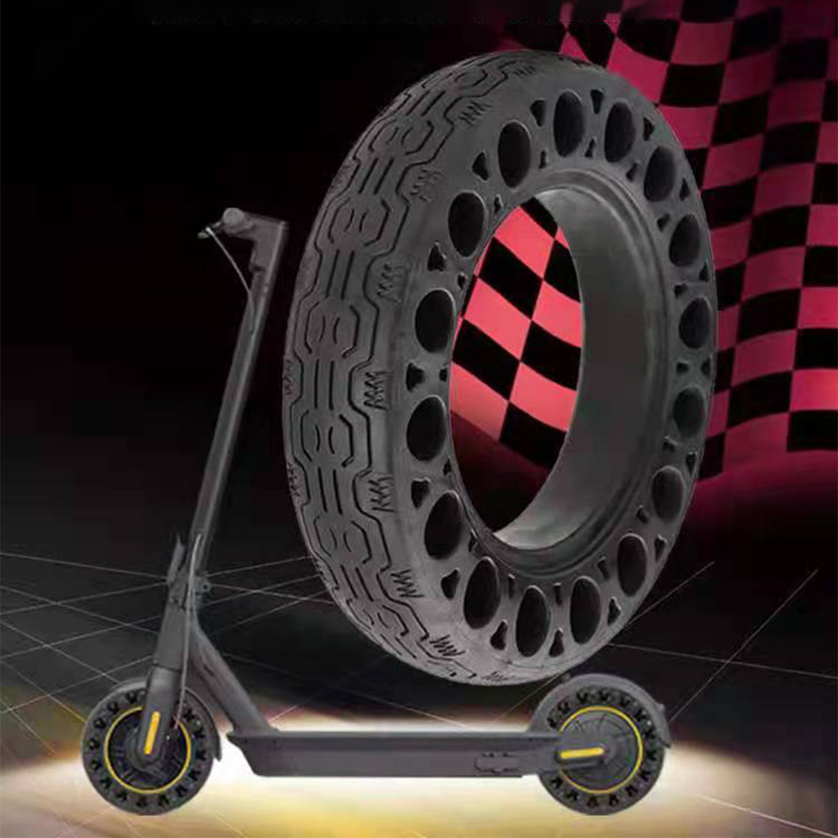 60/70-6.5 Scooter Tire Tubeless Explosion-proof Electric Bicycle Scooter Wear-resistant Solid Wheel for Ninebot Max G30