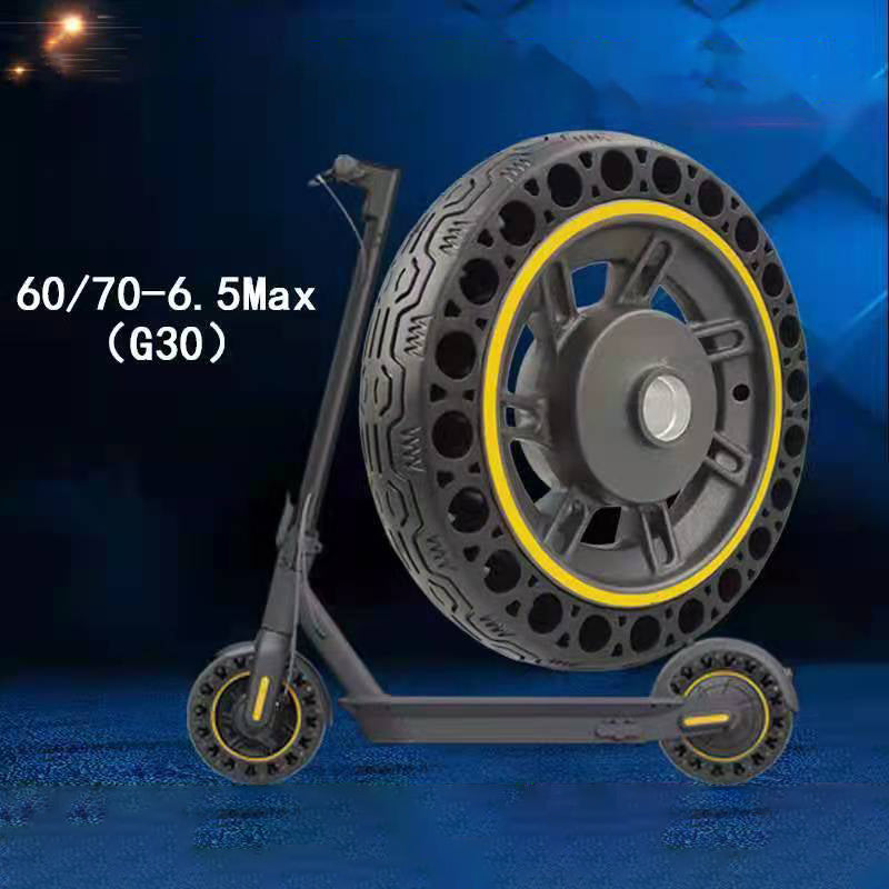 60/70-6.5 Scooter Tire Tubeless Explosion-proof Electric Bicycle Scooter Wear-resistant Solid Wheel for Ninebot Max G30
