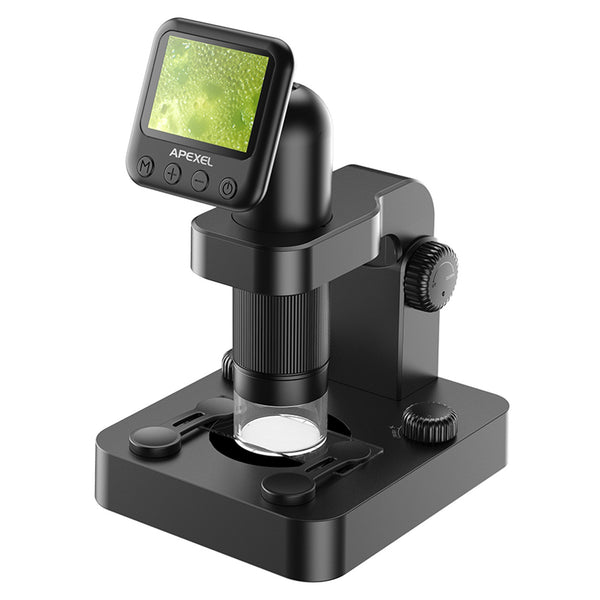 APEXEL APL-MS003 IPS Screen Portable Digital Microscope Kit with Slides 20-100X Magnification Science Toys for Kids Students Adults