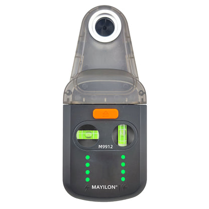 MAYILON M9912 (DC10) 2-in-1 Electric Drilling Dust Collector Red Light Laser Level Multifunction Laser Level with Two Bubbles Angle Measuring Tool for Carpentry, Building