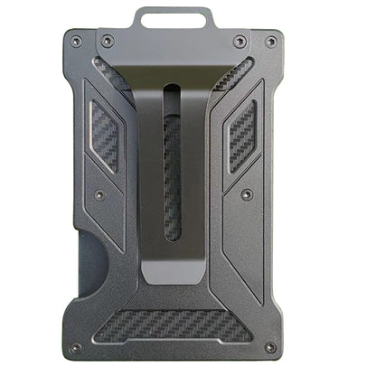 RFID Blocking Aluminum Alloy Card Holder ID Credit Card Cash Storage Case with Clip
