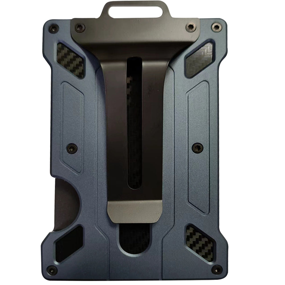 RFID Blocking Aluminum Alloy Card Holder ID Credit Card Cash Storage Case with Clip