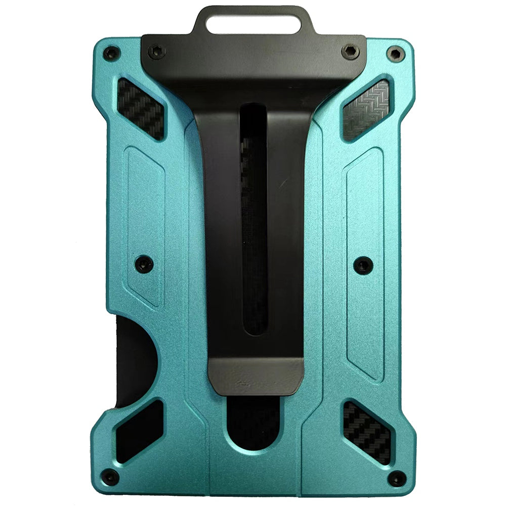 RFID Blocking Aluminum Alloy Card Holder ID Credit Card Cash Storage Case with Clip