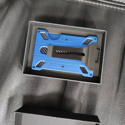 RFID Blocking Aluminum Alloy Card Holder ID Credit Card Cash Storage Case with Clip