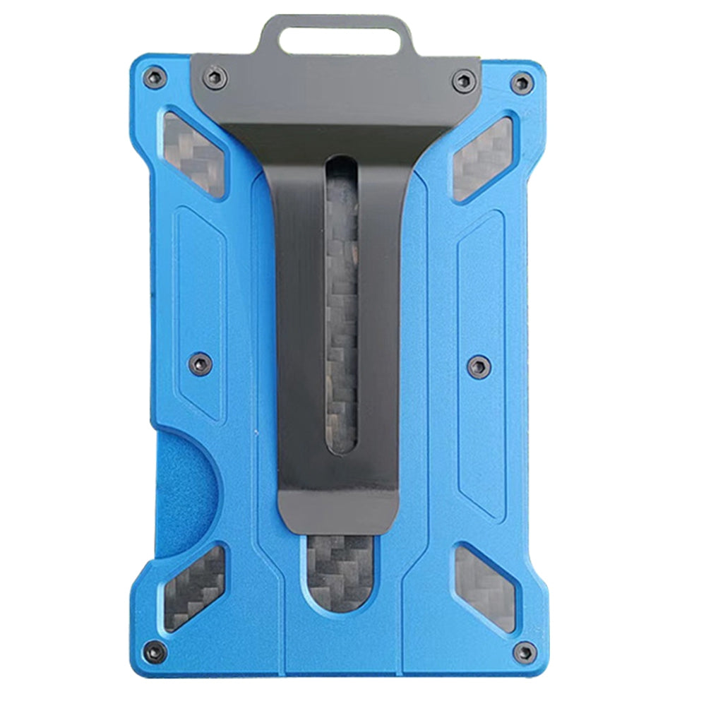 RFID Blocking Aluminum Alloy Card Holder ID Credit Card Cash Storage Case with Clip