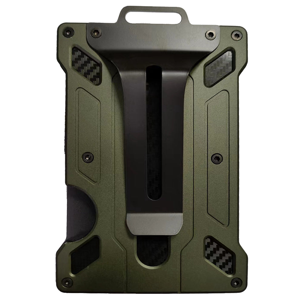 RFID Blocking Aluminum Alloy Card Holder ID Credit Card Cash Storage Case with Clip
