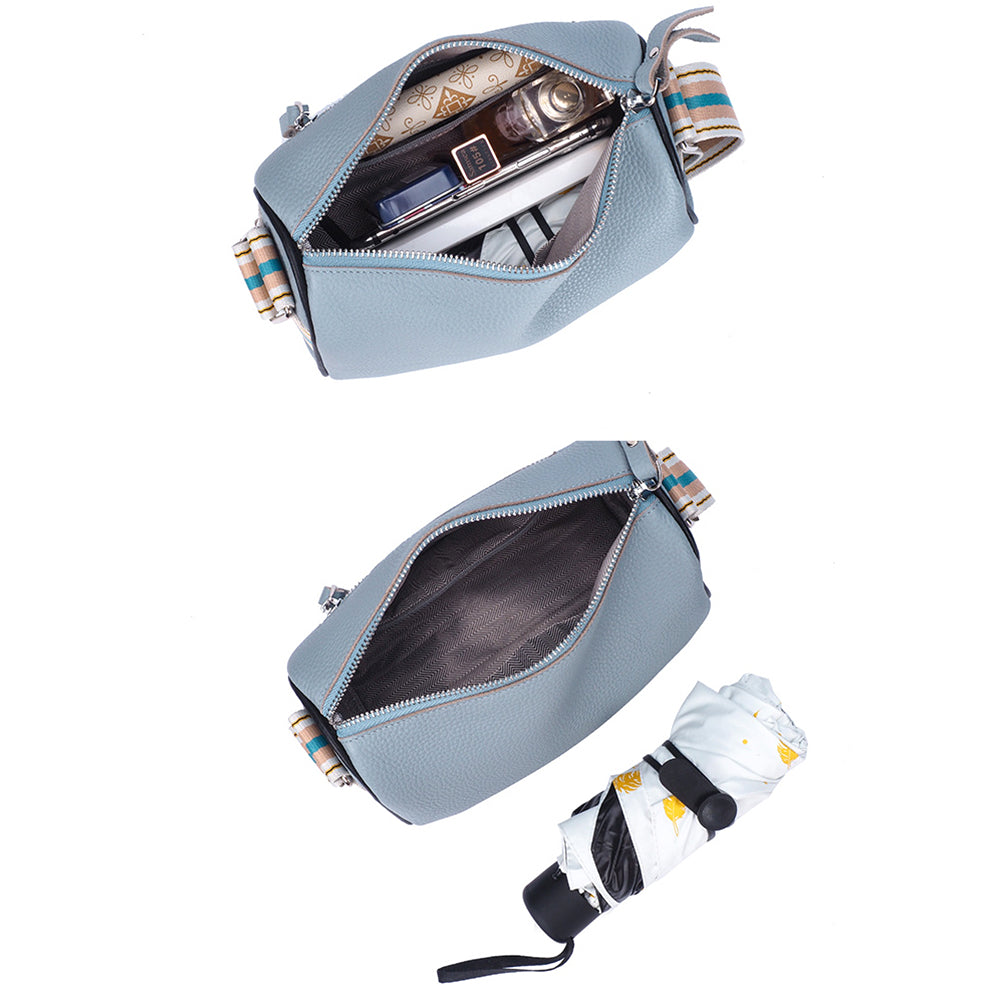 272 Top-Layer Cowhide Leather Crossbody Bag Anti-Scratch Shoulder Bag Phone Storage Pouch for Daily Use or Travel