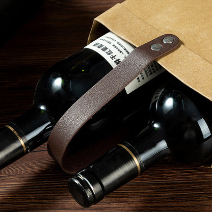 Reusable Premium Kraft Paper Wine Gift Bag with Handle, Wine Storage Bag for for Christmas Wedding Party