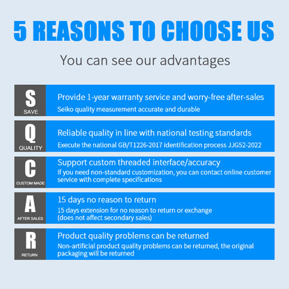 TS-50-200psi Pressure Gauge Vacuum Water Pressure Gauge 0-200 PSI Test Range Oil Pressure Gauge with 1 / 4'' NPT Bottom Mount