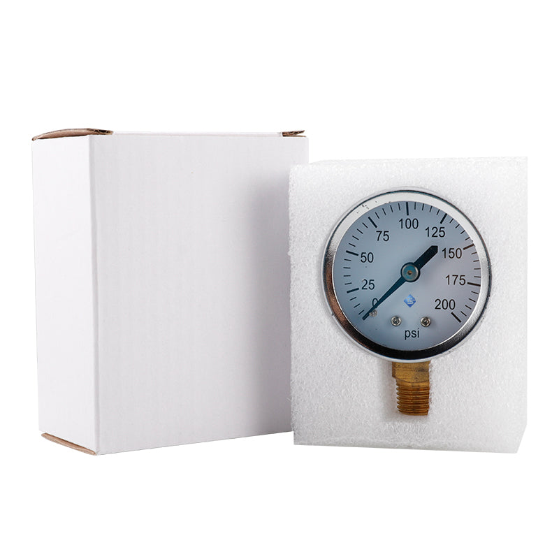 TS-50-200psi Pressure Gauge Vacuum Water Pressure Gauge 0-200 PSI Test Range Oil Pressure Gauge with 1 / 4'' NPT Bottom Mount
