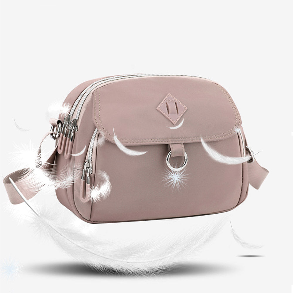 Large Casual Single Shoulder Bag Multi-layer Crossbody Bag Phone Wallet Carrying Pouch for Travel / Work