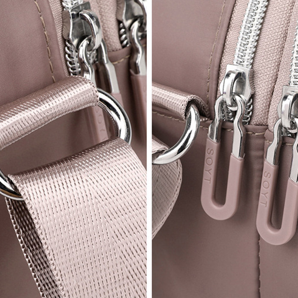 Large Casual Single Shoulder Bag Multi-layer Crossbody Bag Phone Wallet Carrying Pouch for Travel / Work