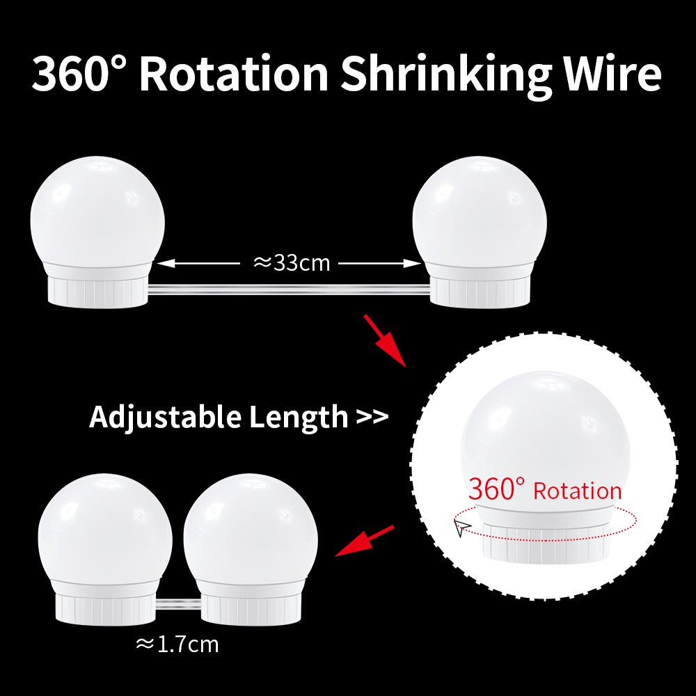 14 Bulbs LED Makeup Mirror Light Bulb Hollywood Vanity Fill Light Dimmable Lamp for Dressing Table