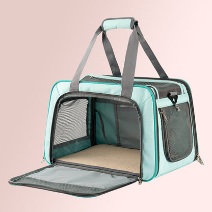 LDLC QS-064 Folding Pet Hand Bag Portable Dog Cat Shoulders Bag Breathable Pet Carrier Case for Traveling