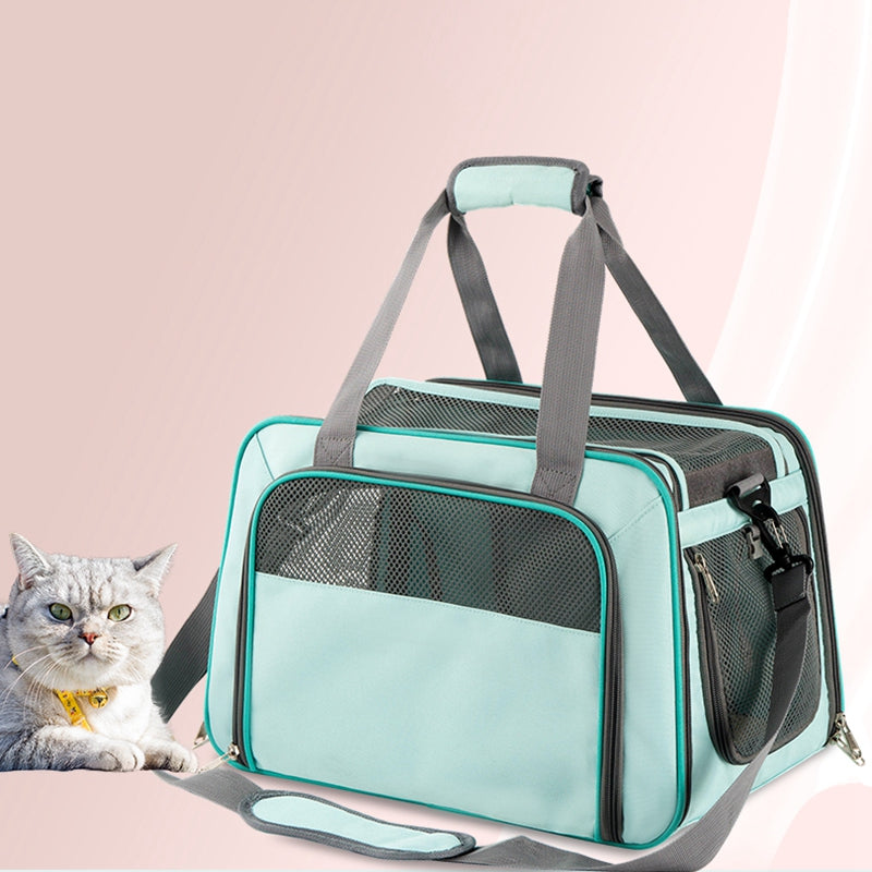 LDLC QS-064 Folding Pet Hand Bag Portable Dog Cat Shoulders Bag Breathable Pet Carrier Case for Traveling