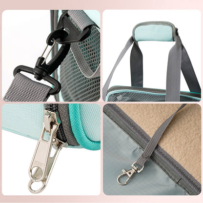 LDLC QS-064 Folding Pet Hand Bag Portable Dog Cat Shoulders Bag Breathable Pet Carrier Case for Traveling