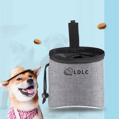 LDLC QS-060 Portable Dog Treat Bag Outdoor Dog Treat Pouch for Training Feeding Pet Trainer Waist Bag for Dog Snacks