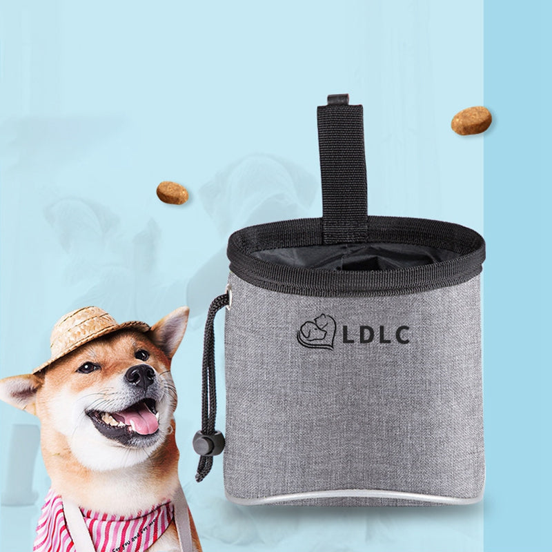 LDLC QS-060 Portable Dog Treat Bag Outdoor Dog Treat Pouch for Training Feeding Pet Trainer Waist Bag for Dog Snacks