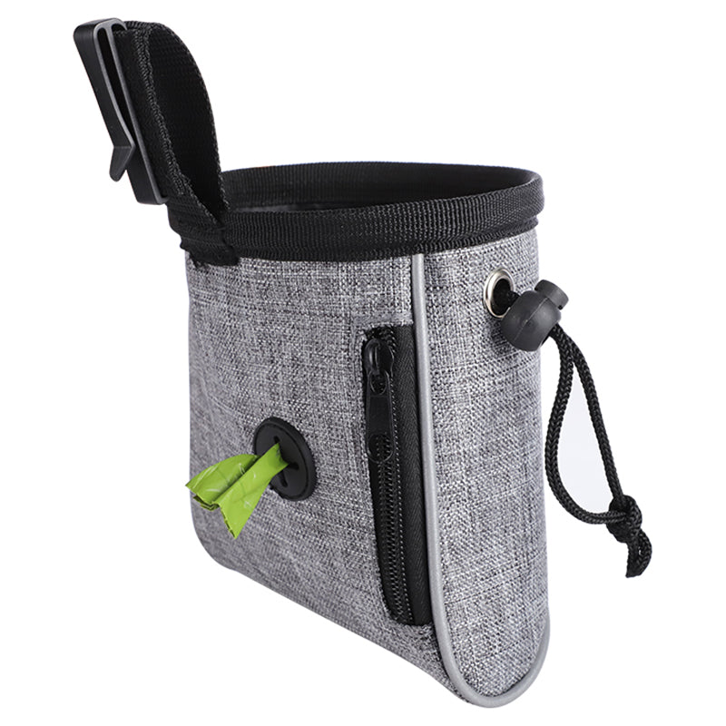 LDLC QS-060 Portable Dog Treat Bag Outdoor Dog Treat Pouch for Training Feeding Pet Trainer Waist Bag for Dog Snacks
