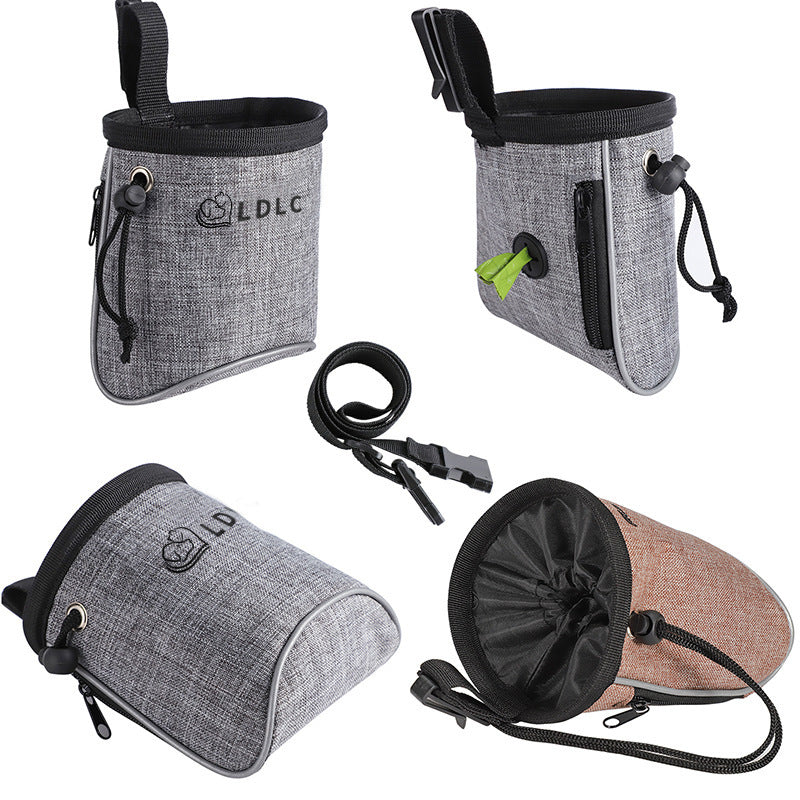 LDLC QS-060 Portable Dog Treat Bag Outdoor Dog Treat Pouch for Training Feeding Pet Trainer Waist Bag for Dog Snacks