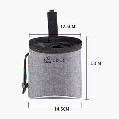 LDLC QS-060 Portable Dog Treat Bag Outdoor Dog Treat Pouch for Training Feeding Pet Trainer Waist Bag for Dog Snacks