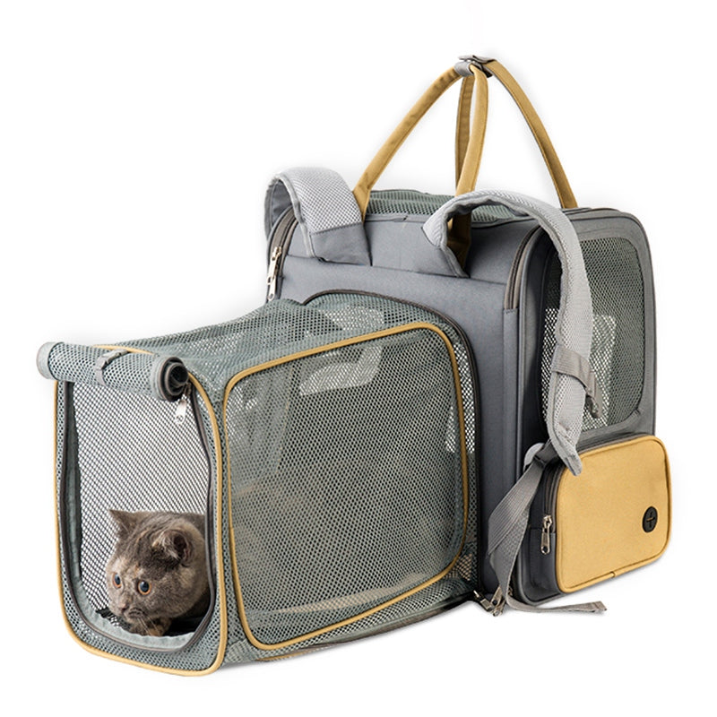 LDLC QS-094 Expandable Breathable Pet Carrier Backpack Dog Cat Carrying Shoulders Bag