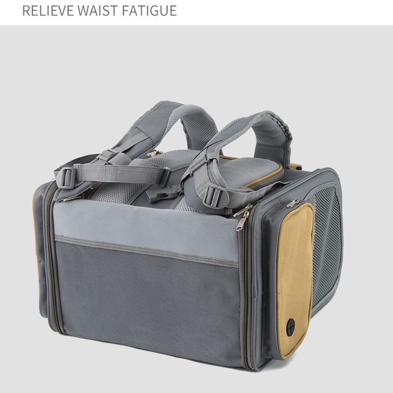 LDLC QS-094 Expandable Breathable Pet Carrier Backpack Dog Cat Carrying Shoulders Bag
