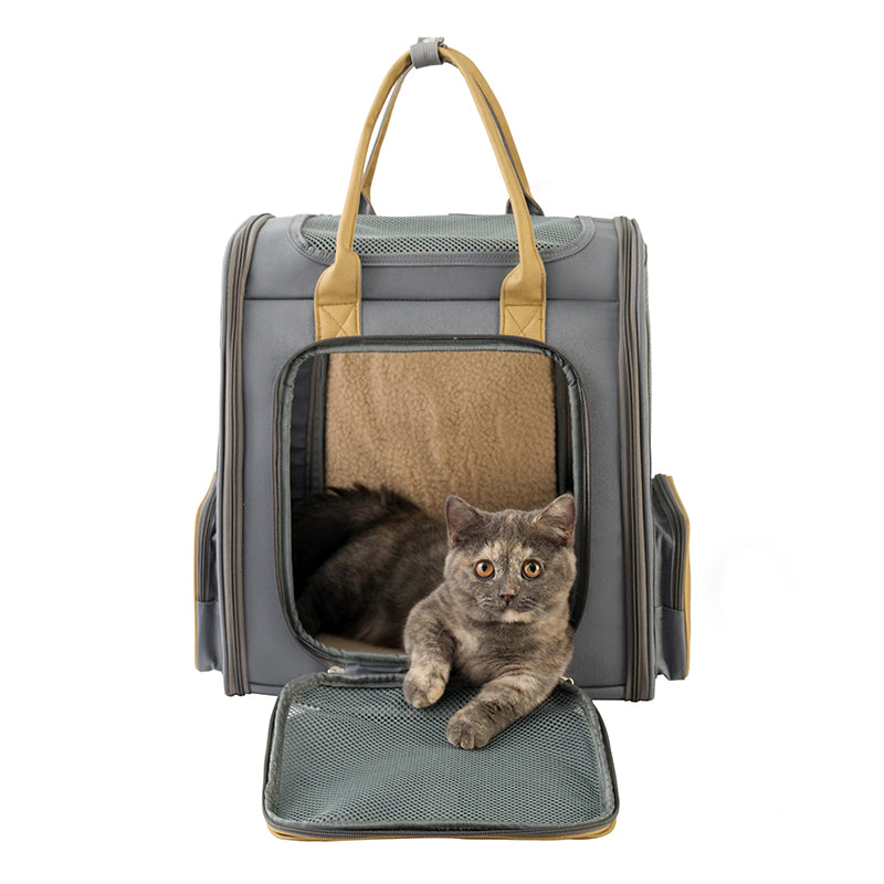 LDLC QS-094 Expandable Breathable Pet Carrier Backpack Dog Cat Carrying Shoulders Bag